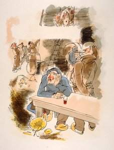 Humorous Wine Illustration 1946.Illustration autorstwa Julien Pavil autorstwa Julien Pavil
