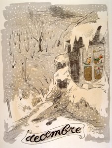 Humorous Wine Illustration 1946.Illustration autorstwa Julien Pavil autorstwa Julien Pavil