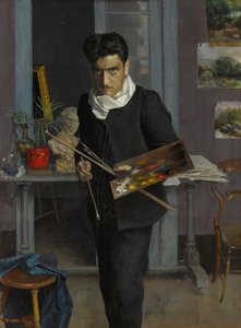 Autoportret artysty w jego pracowni, 1898. autorstwa Julio Romero de Torres
