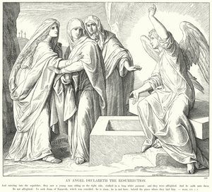 Anioł ogłasza zmartwychwstanie (rycina) autorstwa Julius (after) Schnorr von Carolsfeld