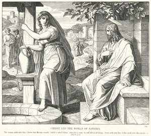 Chrystus i Kobieta z Samarii (rycina)