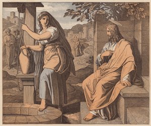 Chrystus i kobieta z Samarii, Święty Jan, IV autorstwa Julius (after) Schnorr von Carolsfeld