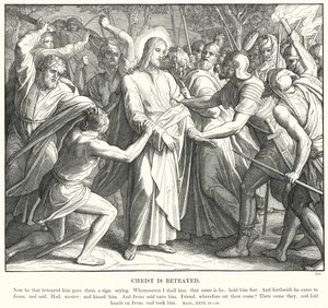 Chrystus jest zdradzony (rycina)