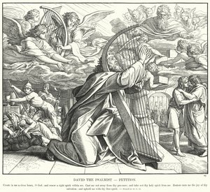 Dawid Psalmista, Petycja (rycina) autorstwa Julius (after) Schnorr von Carolsfeld