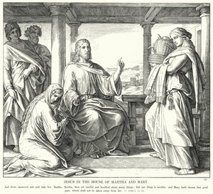 Jezus w Domu Marty i Marii (rycina)