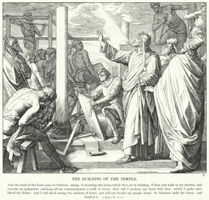 Budynek Świątyni (rycina) autorstwa Julius (after) Schnorr von Carolsfeld