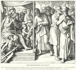 Dystrybucja Kanaanu (rycina) autorstwa Julius (after) Schnorr von Carolsfeld