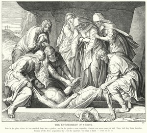 Złożenie do grobu Chrystusa (rycina) autorstwa Julius (after) Schnorr von Carolsfeld