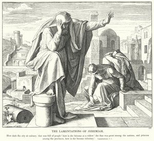 Lamentacje Jeremiasza (rycina) autorstwa Julius (after) Schnorr von Carolsfeld