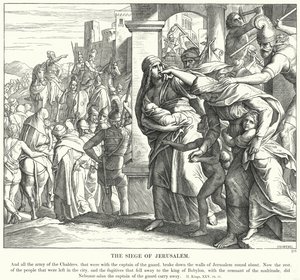 Oblężenie Jerozolimy (rycina) autorstwa Julius (after) Schnorr von Carolsfeld