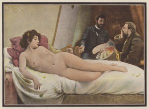 Piękna Laurette (kolor lito) autorstwa Julius C. (after) Rolshoven