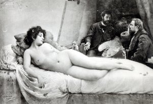 Emile Zola (1840-1902) w pracowni artysty, 1891