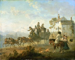 Dyliżans na wiejskiej drodze, 1792