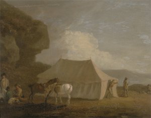 Strzelanina (olej na płótnie) autorstwa Julius Caesar Ibbetson