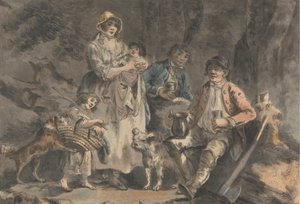 Drwal i jego rodzina autorstwa Julius Caesar Ibbetson