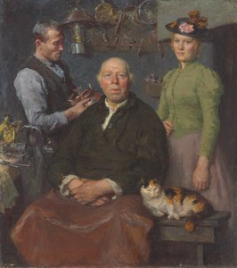 Kuźnia, ok. 1910 (olej na płótnie)