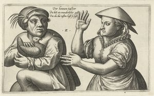 kura sonda Gry słów o relacji między mężczyzną a kobietą (tytuł serii) autorstwa Julius Goltzius