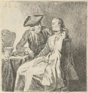 Mężczyzna i kobieta przy stole autorstwa Julius Henricus Quinkhard