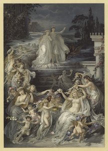 Ilustracja do Snu nocy letniej (chromolitho) autorstwa Julius Hoeppner