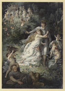 Ilustracja do Snu nocy letniej (chromolitho) autorstwa Julius Hoeppner