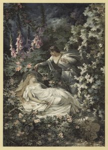 Ilustracja do Snu nocy letniej (chromolitho) autorstwa Julius Hoeppner