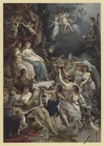 Ilustracja do Snu nocy letniej (chromolitho) autorstwa Julius Hoeppner