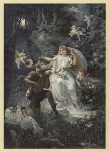 Ilustracja do Snu nocy letniej (chromolitho) autorstwa Julius Hoeppner