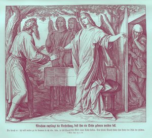 Abraham słyszy, że Sara urodzi syna, Genesis autorstwa Julius Schnorr von Carolsfeld