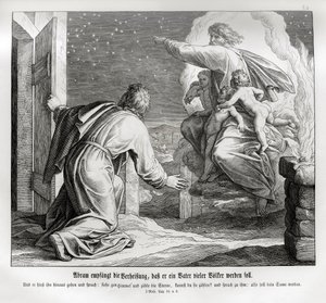 Abraham będzie ojcem wielu narodów, Genesis autorstwa Julius Schnorr von Carolsfeld