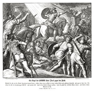 Anioł prowadzi Izraelitów, 2 Machabeuszy autorstwa Julius Schnorr von Carolsfeld