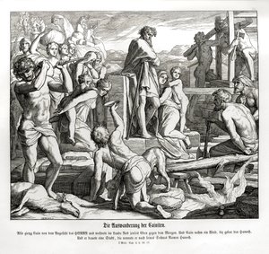 Życie Kaina w Nod po jego wygnaniu, Genesis autorstwa Julius Schnorr von Carolsfeld