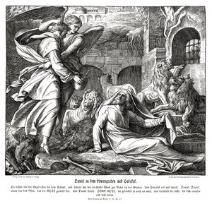 Daniel i lwia den autorstwa Julius Schnorr von Carolsfeld