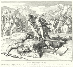 Dawid pokonał Goliata autorstwa Julius Schnorr von Carolsfeld