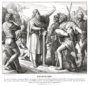 Dawid i trzej mocarze, 2 Samuela autorstwa Julius Schnorr von Carolsfeld