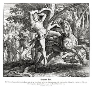 Śmierć Absaloma, 2 Samuela autorstwa Julius Schnorr von Carolsfeld