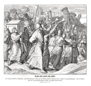 Upadek Jerycha, Jozue autorstwa Julius Schnorr von Carolsfeld