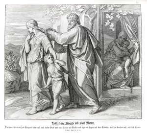 Hagar i Ismael zostają odesłani, Genesis autorstwa Julius Schnorr von Carolsfeld