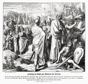 Jeroboam i Roboam autorstwa Julius Schnorr von Carolsfeld