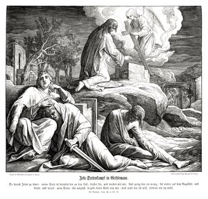 Jezus w Ogrodzie Getsemani, Ewangelia Mateusza autorstwa Julius Schnorr von Carolsfeld
