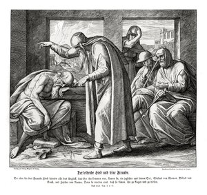 Przyjaciele Joba, Job autorstwa Julius Schnorr von Carolsfeld