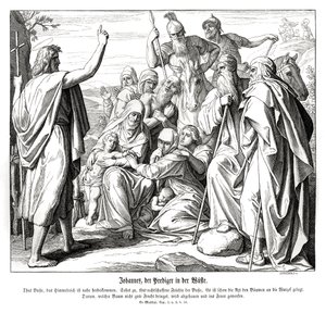 Jan Chrzciciel, Ewangelia Mateusza autorstwa Julius Schnorr von Carolsfeld