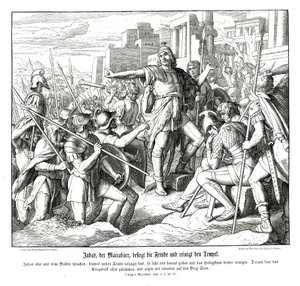 Judasz Machabeusz pokonuje swoich wrogów”. autorstwa Julius Schnorr von Carolsfeld