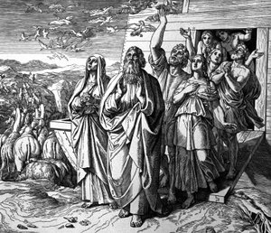 Noe opuszczający arkę po potopie autorstwa Julius Schnorr von Carolsfeld