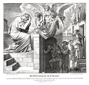 Ludzie Piotra i Korneliusza, Dzieje Apostolskie autorstwa Julius Schnorr von Carolsfeld