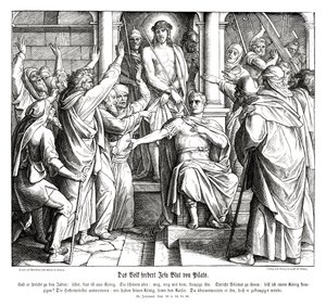 Poncjusz Piłat, Ewangelia Jana autorstwa Julius Schnorr von Carolsfeld