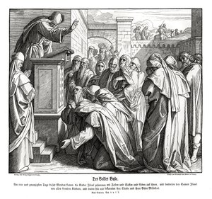 Pokuta ludu, Nehemiasz autorstwa Julius Schnorr von Carolsfeld