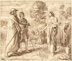 Rut i Booz autorstwa Julius Schnorr von Carolsfeld