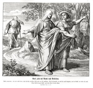 Rut idzie z Noemi do Betlejem, Rut autorstwa Julius Schnorr von Carolsfeld