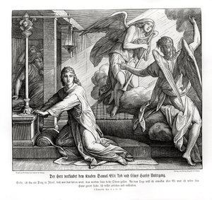Samuel otrzymuje proroctwo o śmierci Helego autorstwa Julius Schnorr von Carolsfeld