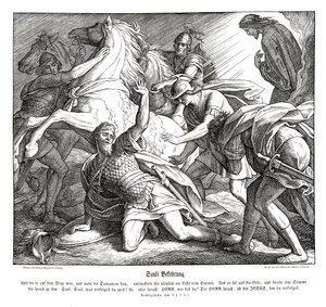 Saul w drodze do Damaszku, Dzieje Apostolskie autorstwa Julius Schnorr von Carolsfeld